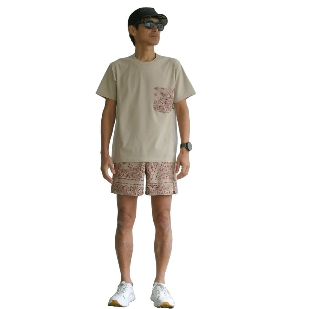 ranor(ラナー)PA-BANDANA MIDDLE SHORTS -TAN メンズウィメンズ ranor(ラナー)PA-BANDANA MIDDLE SHORTS -TAN メンズウィメンズ