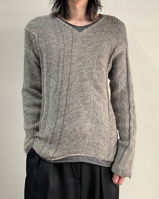 【AD1998/COMME des GARCONS HOMME】layered wool knit