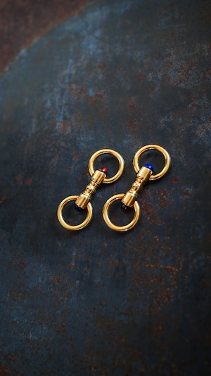 【1940-1950s】CARTIER カルティエ イエロー ゴールド ルビー & サファイア  カフリンクス 《K14 カフスボタン ヴィンテージ オールド メンズ》