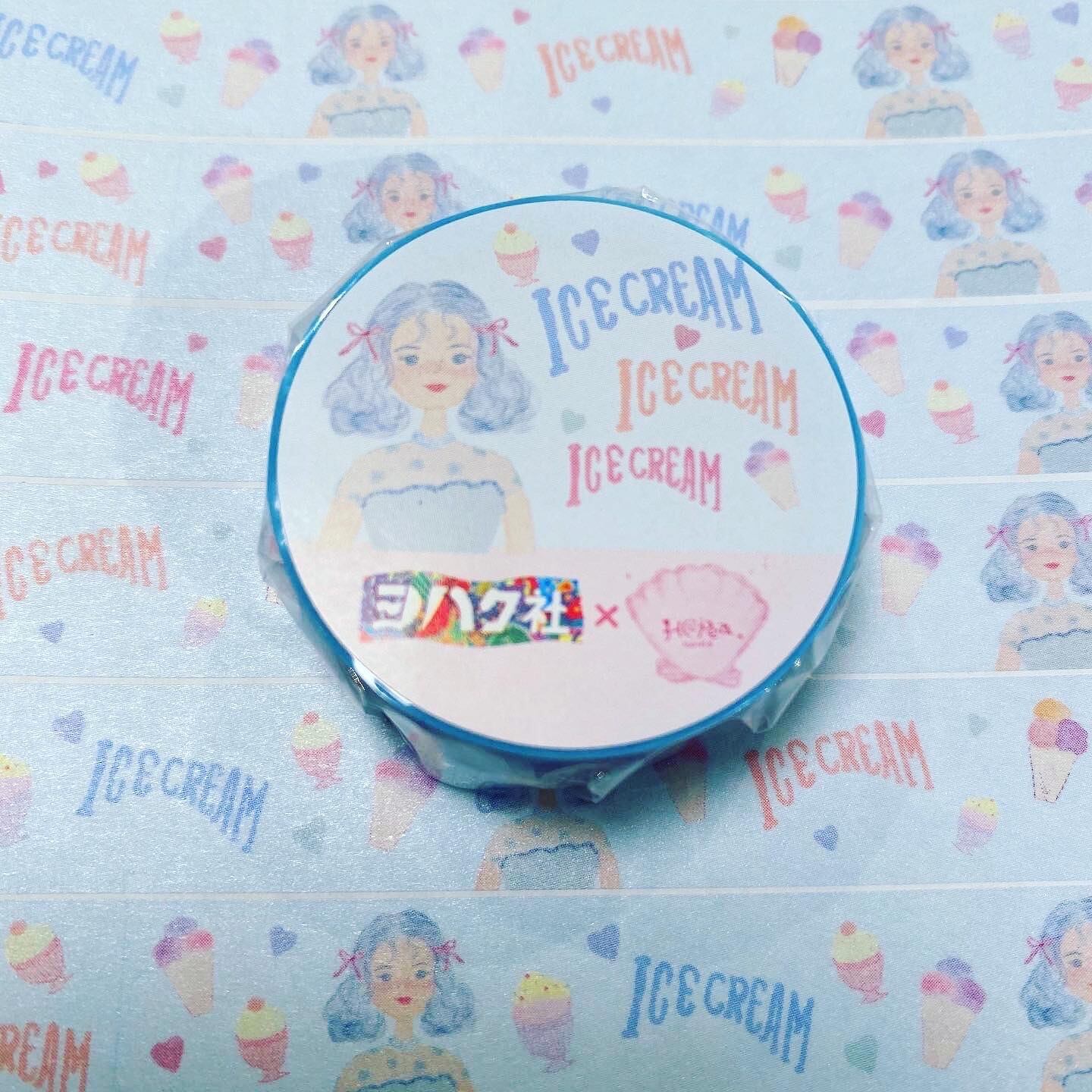 hopea×ヨハク社 I Love lcecream 15mmマステ YO09