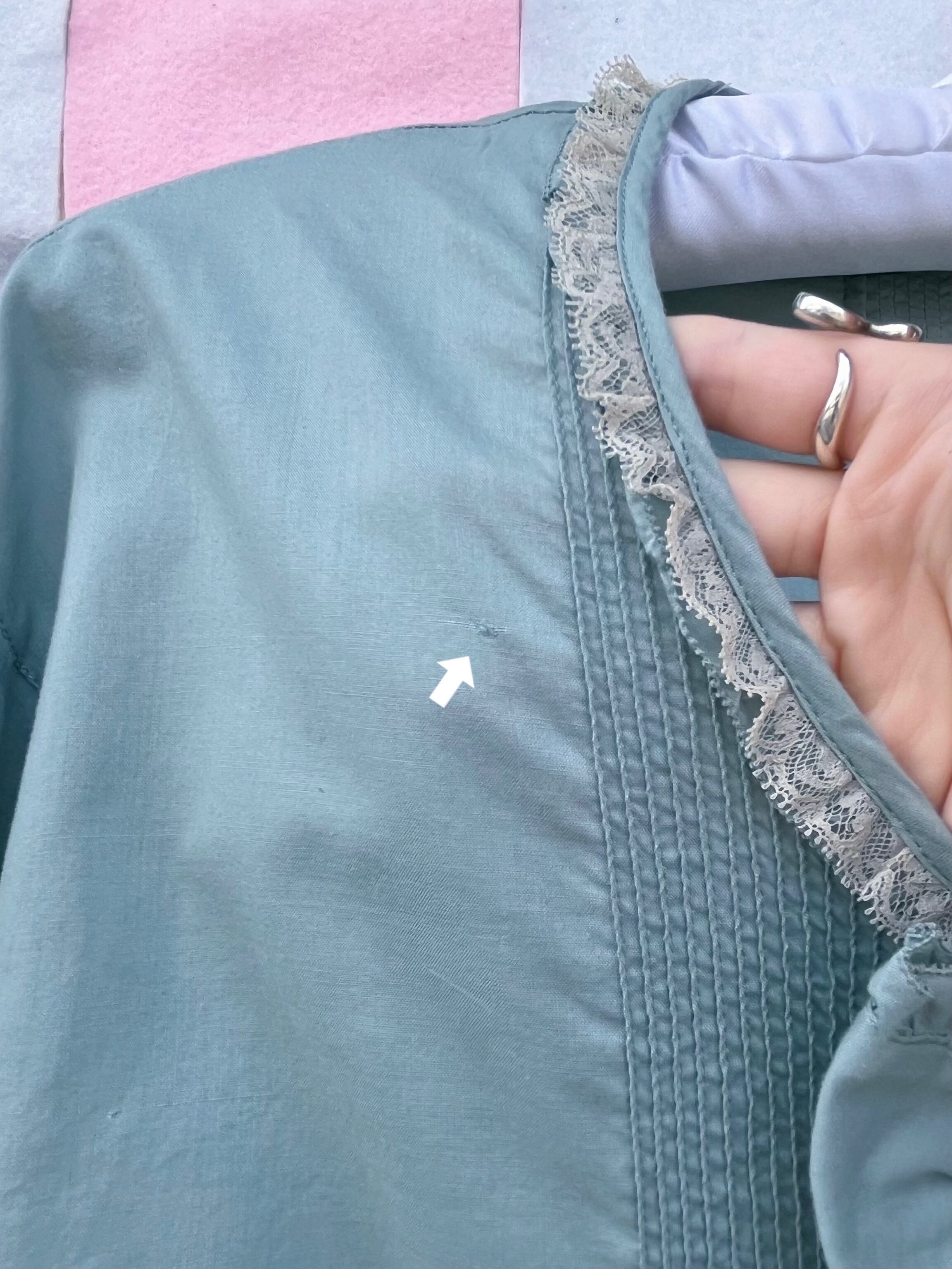 PINKHOUSE / bluegreen frill ribbon blouse
