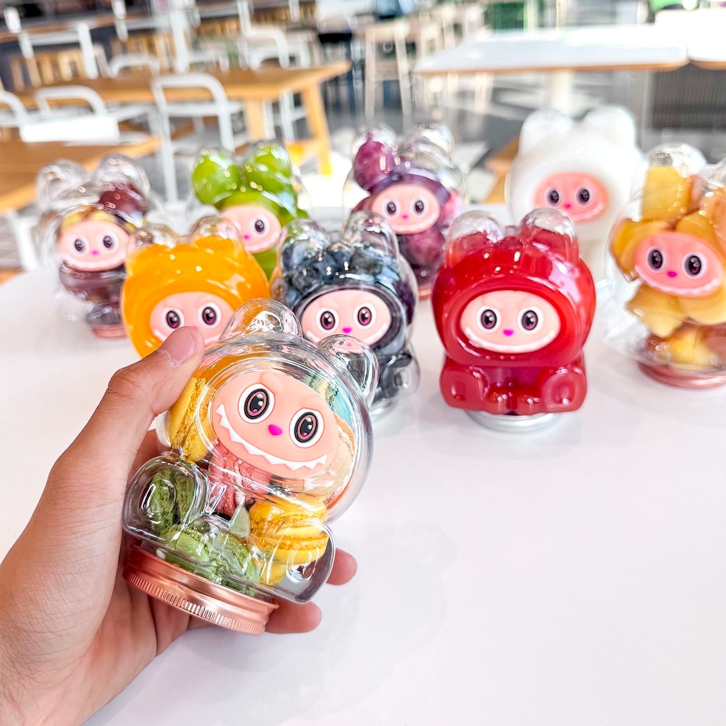 「毎日ハッピー」labubu ラブブ ジュースボトル 6個セット 透明 ♡ ジュースDIY 350ml / 500ml容量