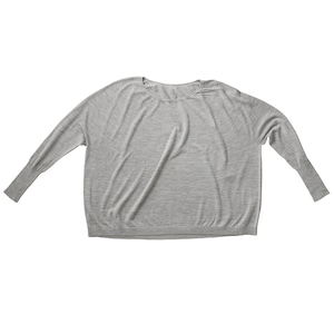 silk box long sleeve − gray