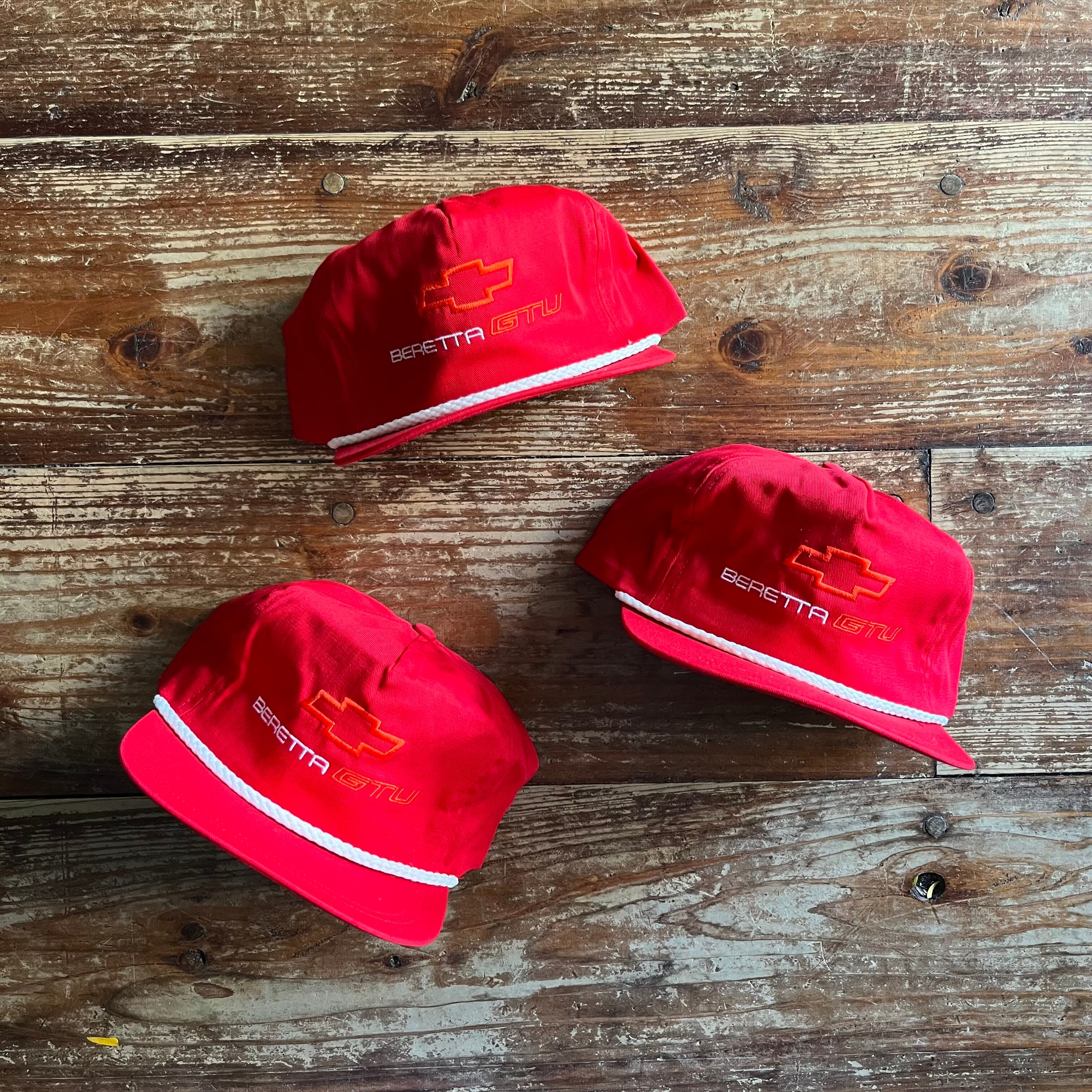 1980's DEADSTOCK Rope Trucker Hat/ Chevy Beretta GTU