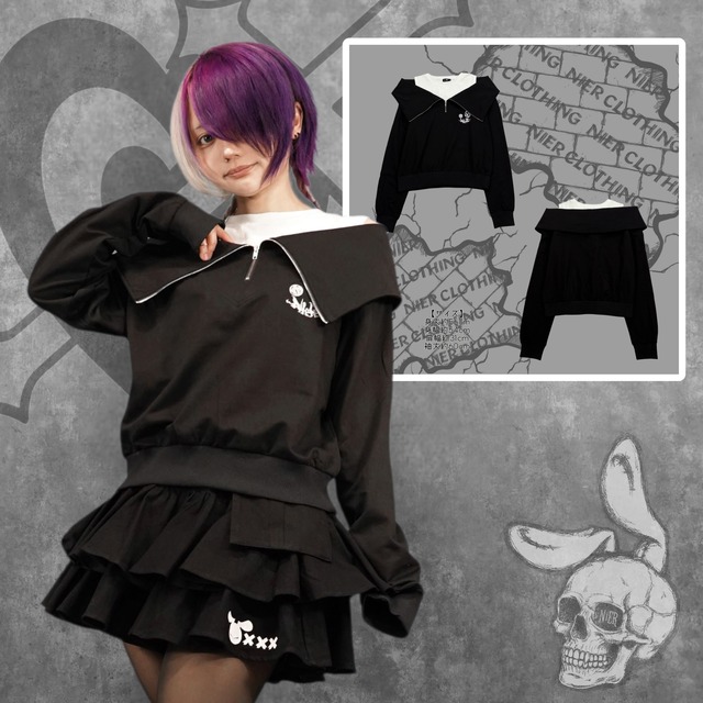 OFF-SHOULDER ZIP LAYERED TOPS