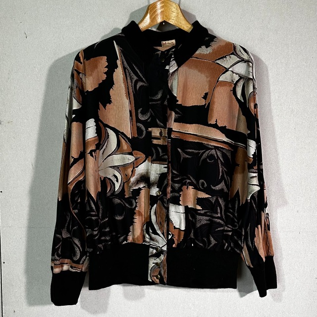 80's,Abstract Print Cotton Jacket (West Germany )