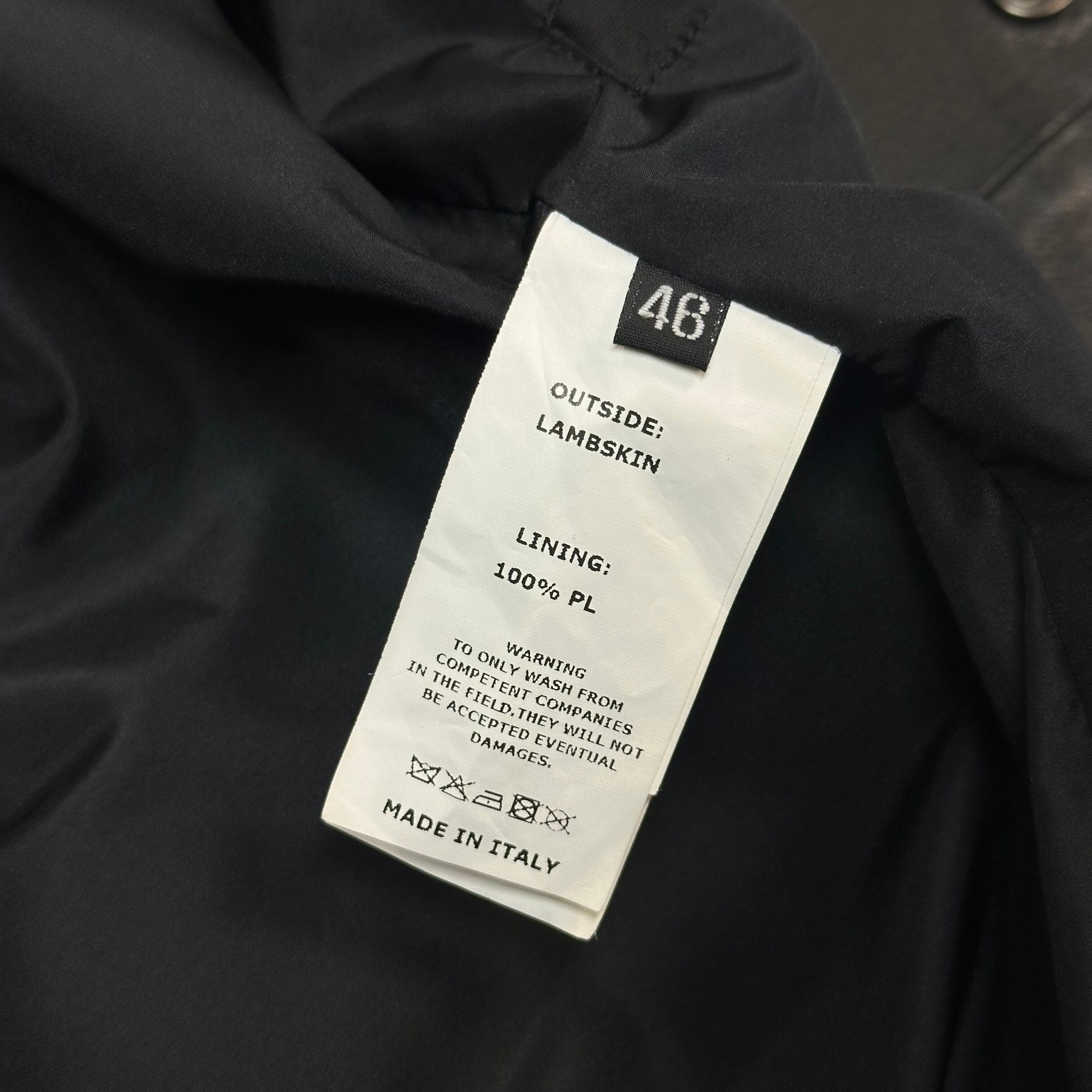 EMMETI BLACK LEATHER SHIRT《46》 | safarionline