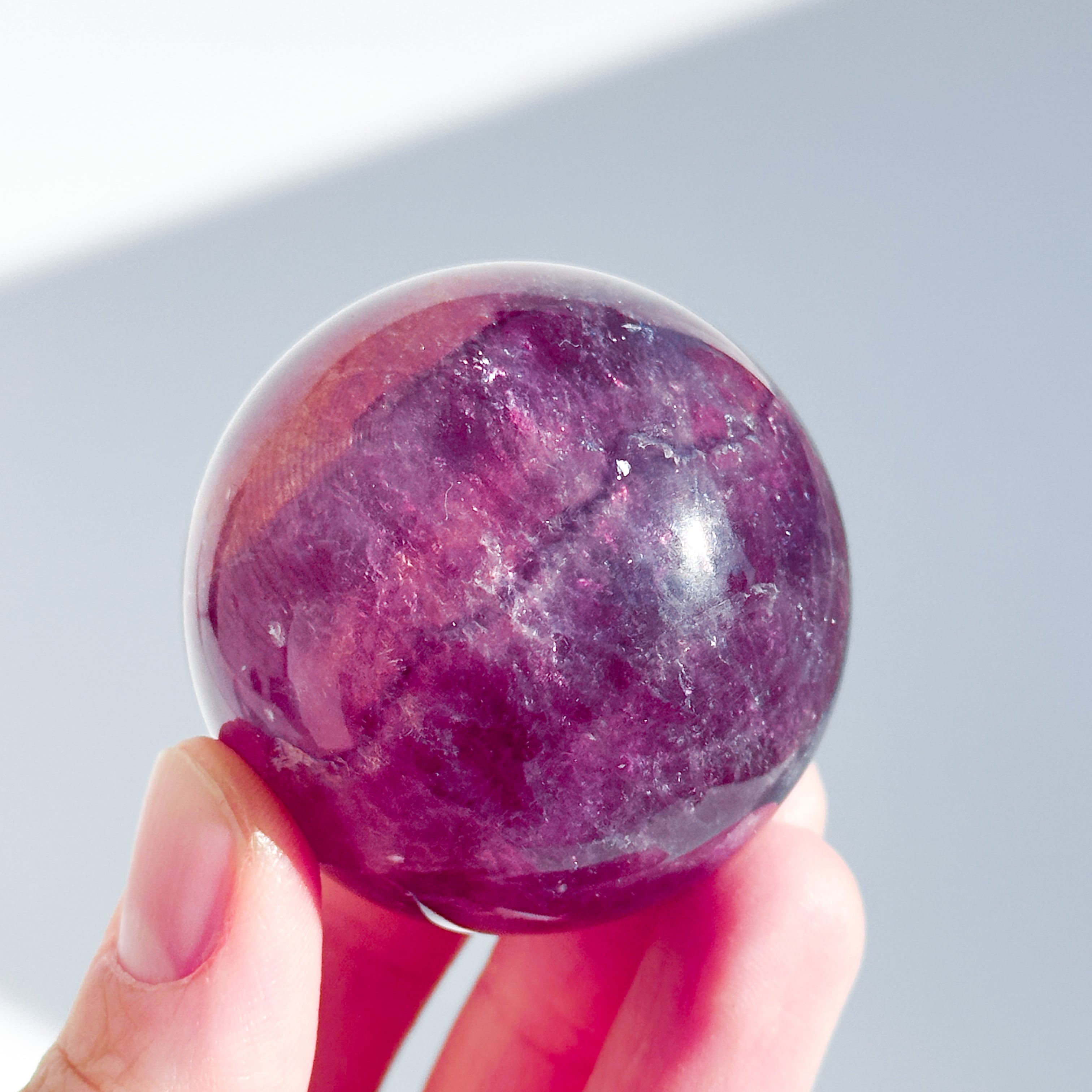 パープルフローライト スフィア（丸玉）14◇Purple Fluorite Sphere
