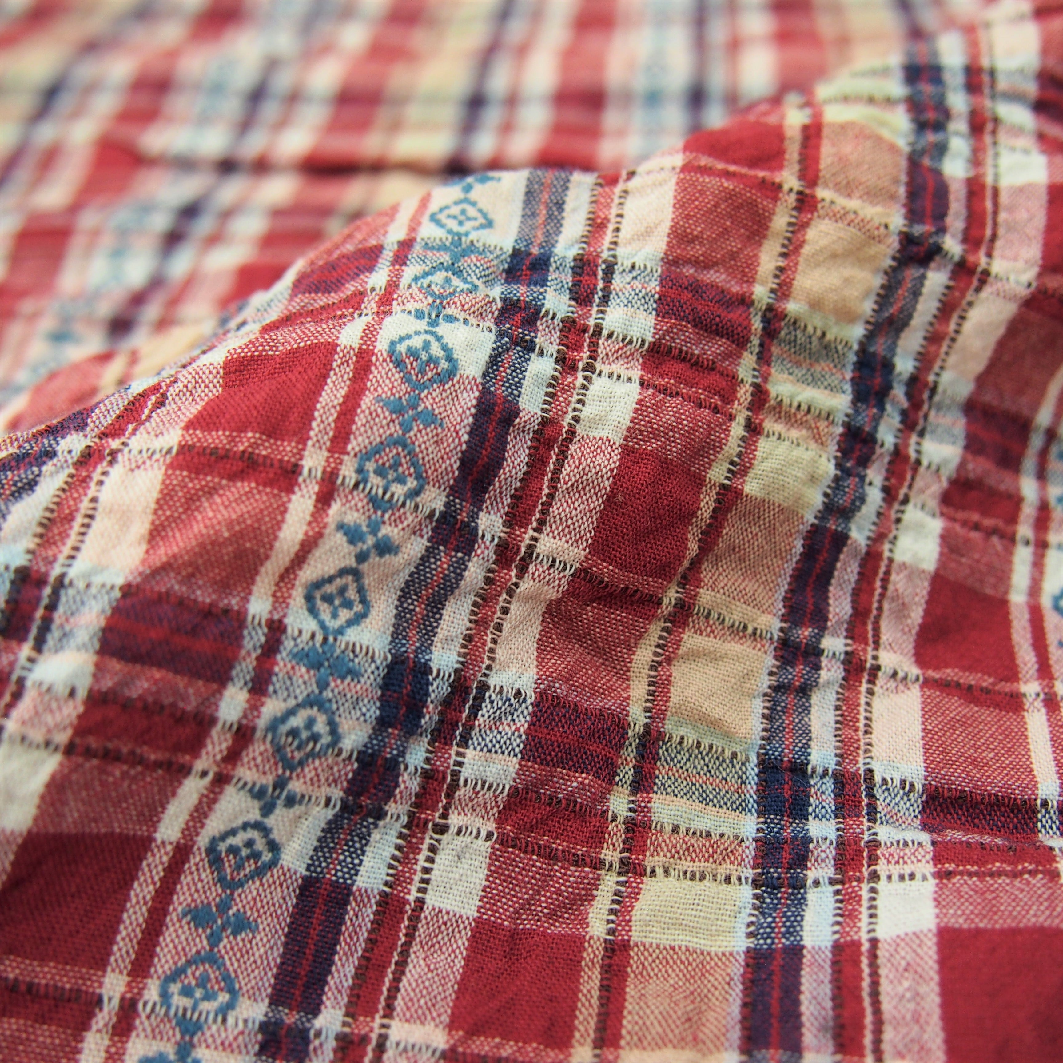 電気毛布 ベージュとブラウンのチェック柄 電気毛布 ベージュと