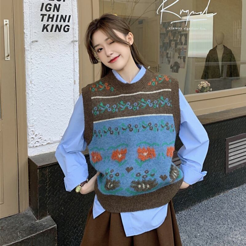 スタンダードセーター ルーズニットレディース レトロ オータム 秋物 ウィンター 冬物 YY-ファッション50403851956