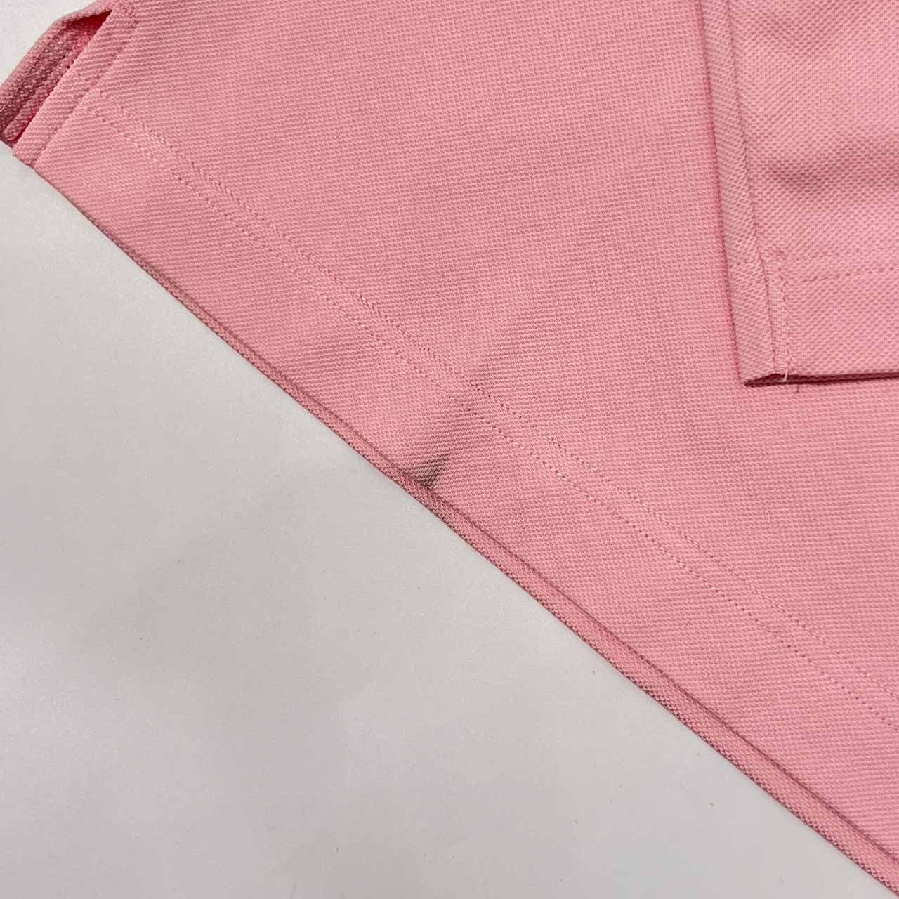 新品 タグ付き Black & White ブラック&ホワイト ラインストーン 鹿の子 長袖 ポロシャツ 1/ピンク レディース ゴルフ