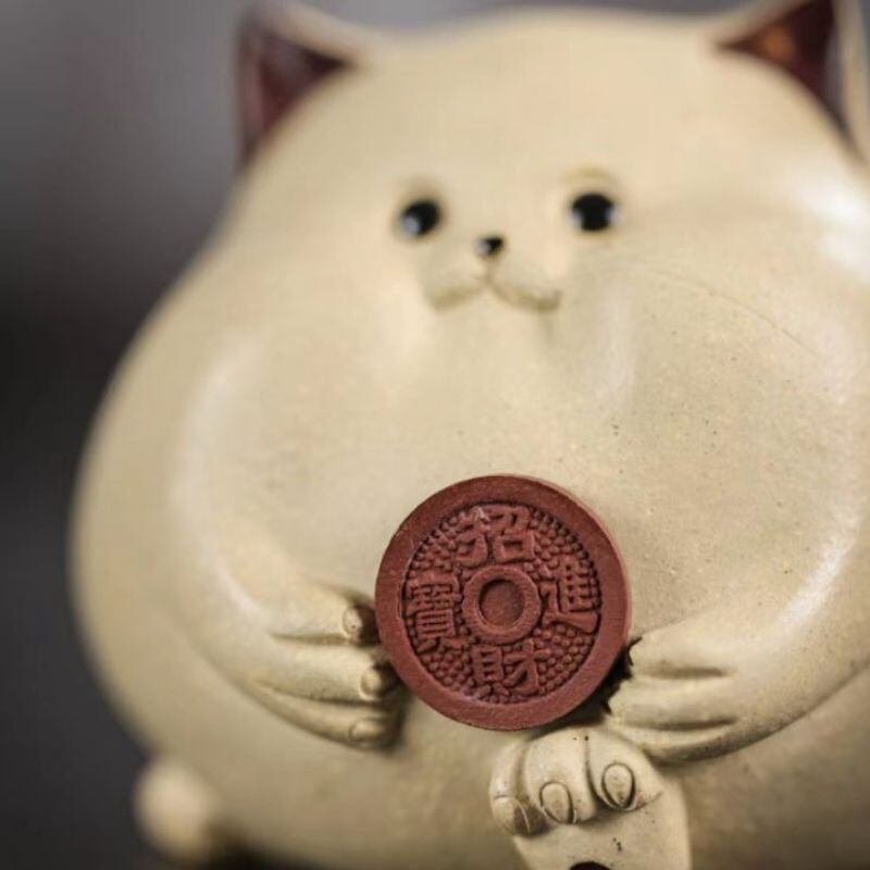 招き猫 置物 風水 開運グッズ 金運アップ 財運 招財 古銭 猫 ネコ