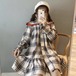 ✞ スタンダードチェック柄スリムラッフルスカート ロング レトロ スウィート ガーリー ✞ゴスロリ SM ミリ 甘ロリ クラロリ 和ロリ エレガント 黒ロリ 姫ロリ 華ロリ BB-BB19233273599