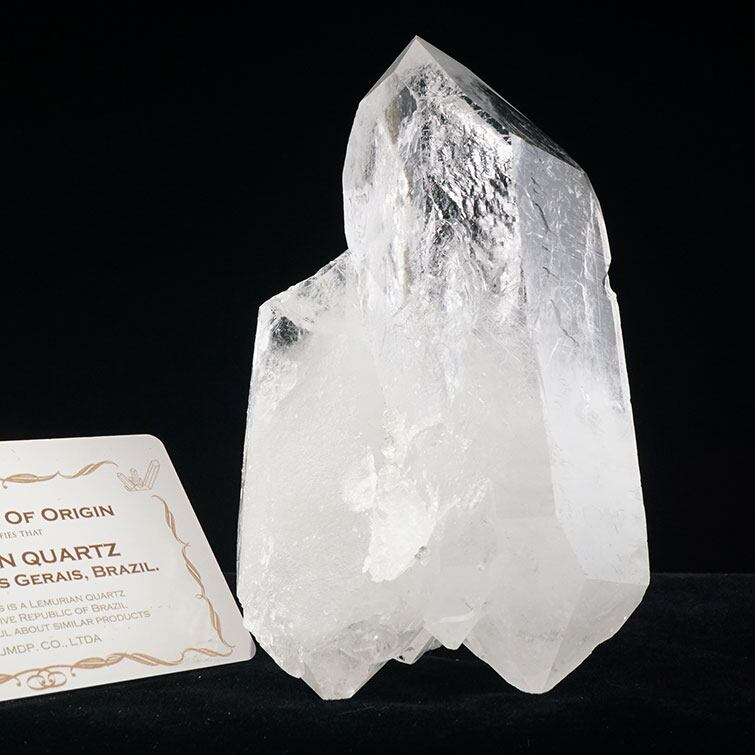 水晶 クラスター 原石 セルフヒールド ブラジル ミナスジェライス州 コリント産 レムリアンシード 証明書付属 一点物 282-390