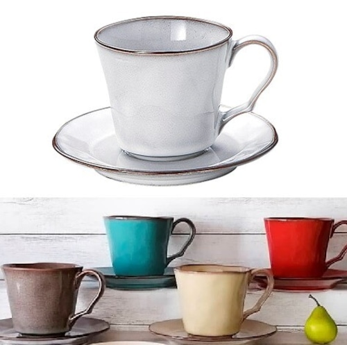 コーヒーカップ&ソーサー　ラフェルム５色　おうちカフェ　アンティーク風　おしゃれ食器　