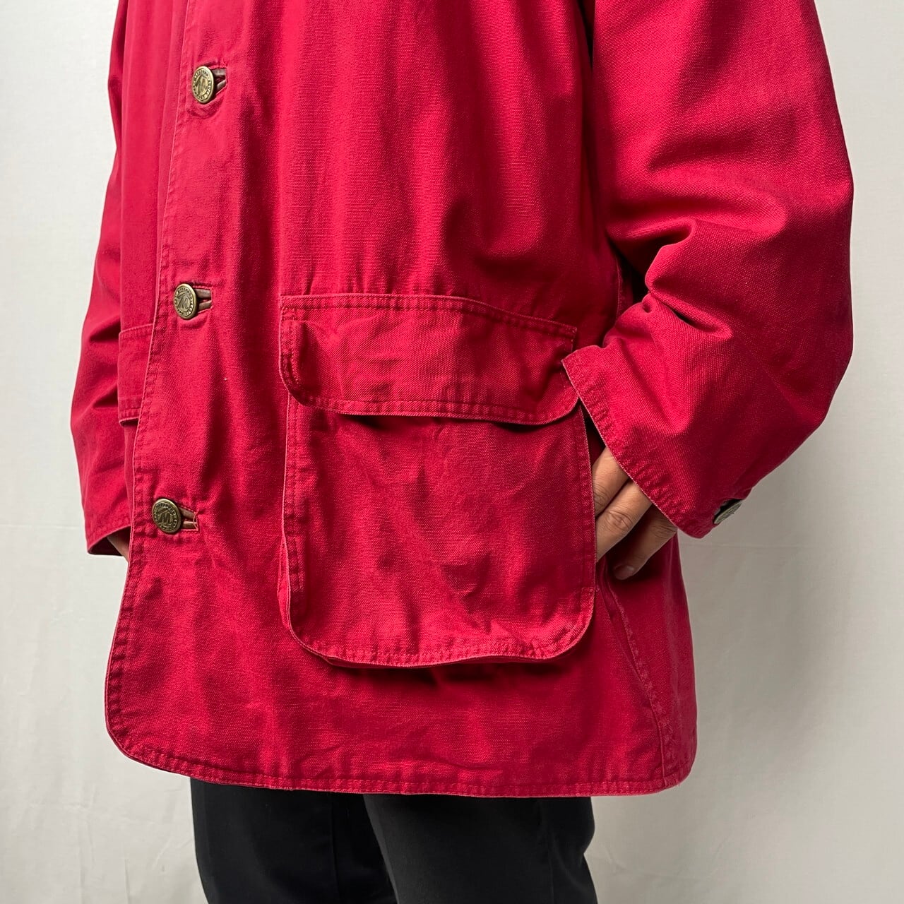 90s マルボロ スウェード 羊革 本革 取り扱える レザー ハンティング  