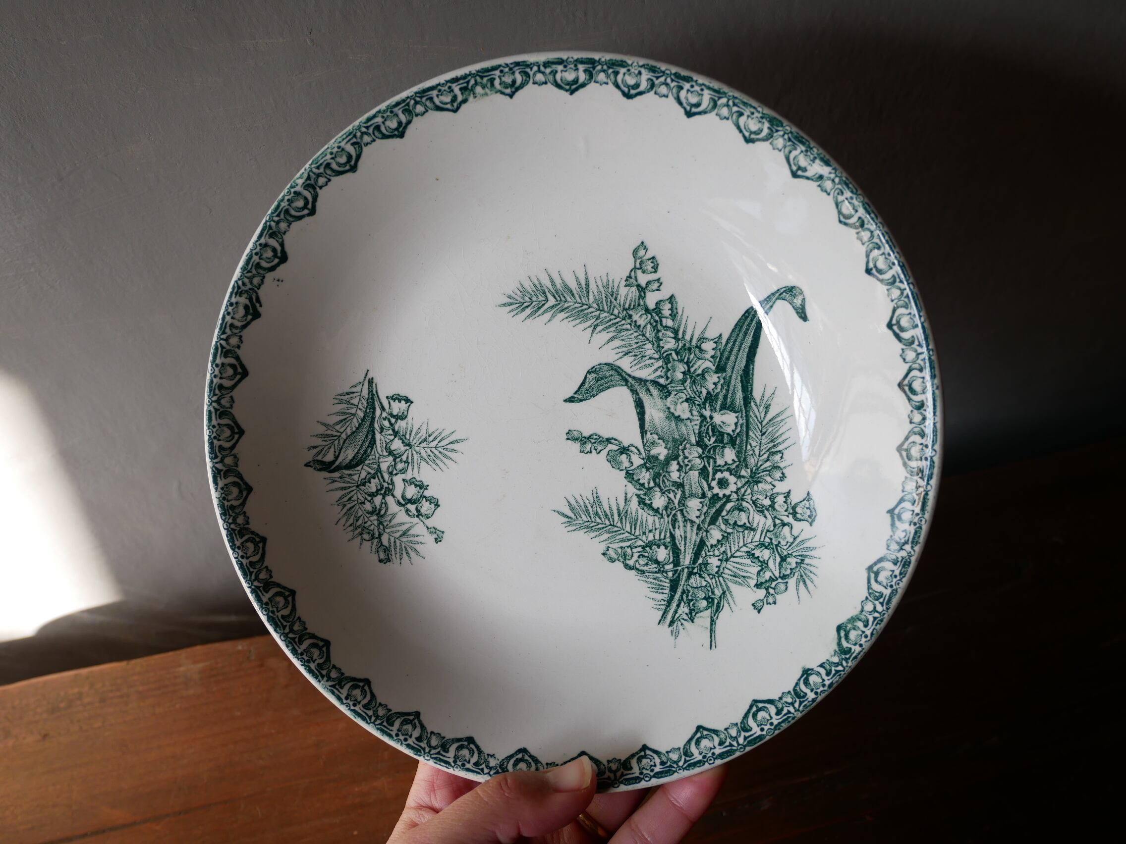 フランス・アンティーク スズラン サンタマン マルゴ プレート 平皿2枚セット