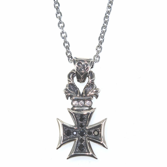 【特別価格】フローラルアイアンクロスペンダントPAVE ACP0182PAVE　Floral Iron Cross Pendant PAVE  シルバーアクセサリー Silver Jewelry Brand