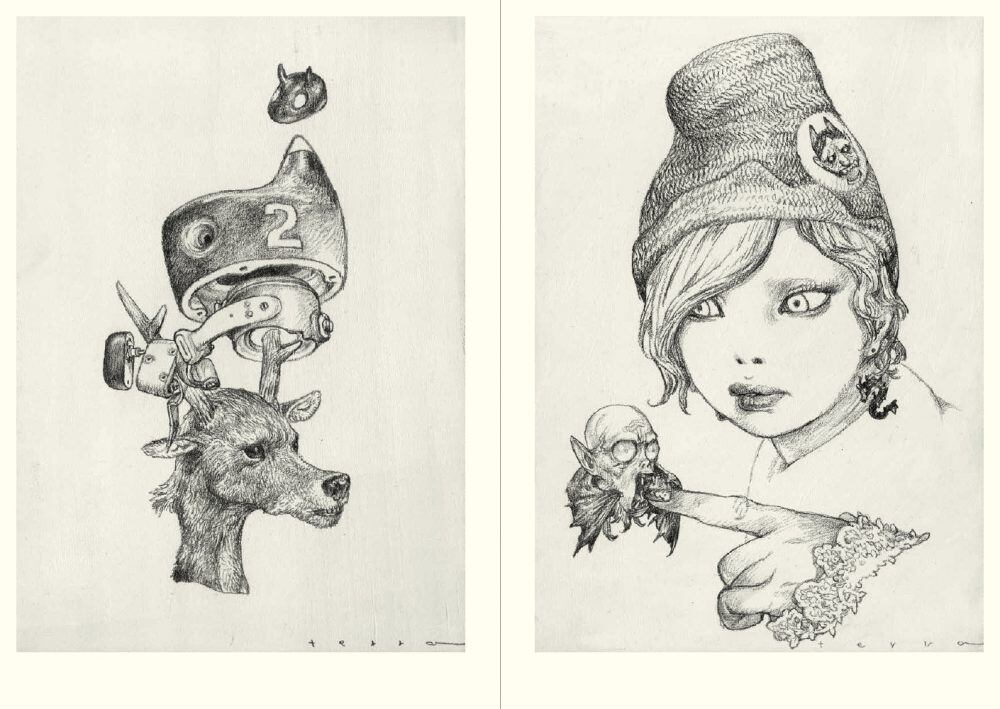 コミックアート 寺田克也sketch イラストレーター寺田克也 Maison Petit Renard メゾン プティ ルナール