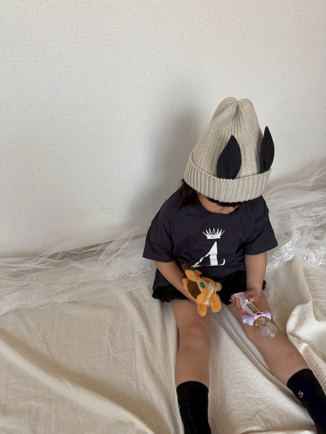 【即納/送料無料】Number Tee for / charcoal