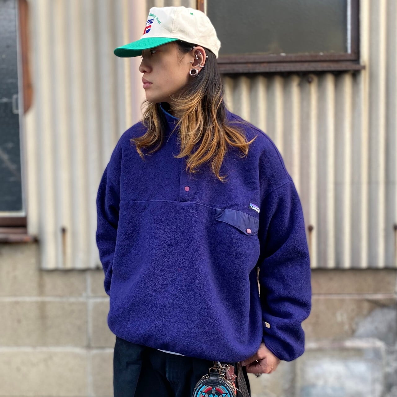 ビッグサイズ 98年製 90年代 ビンテージ Patagonia パタゴニア スナップT フリースプルオーバー メンズXXL 古着 90s  ヴィンテージ 大きいサイズ ディープパープル 紫色【アウトドアジャケット】 | cave 古着屋【公式】古着通販サイト