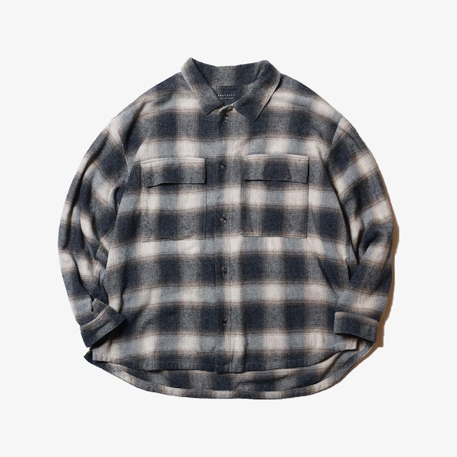 Ombre Check Jacket / Charcoal Brown