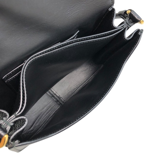 Salvatore Ferragamo サルヴァトーレ フェラガモ ショルダーバッグ ブラック ガンチーニ レザー vintage ヴィンテージ オールド 3fyg65