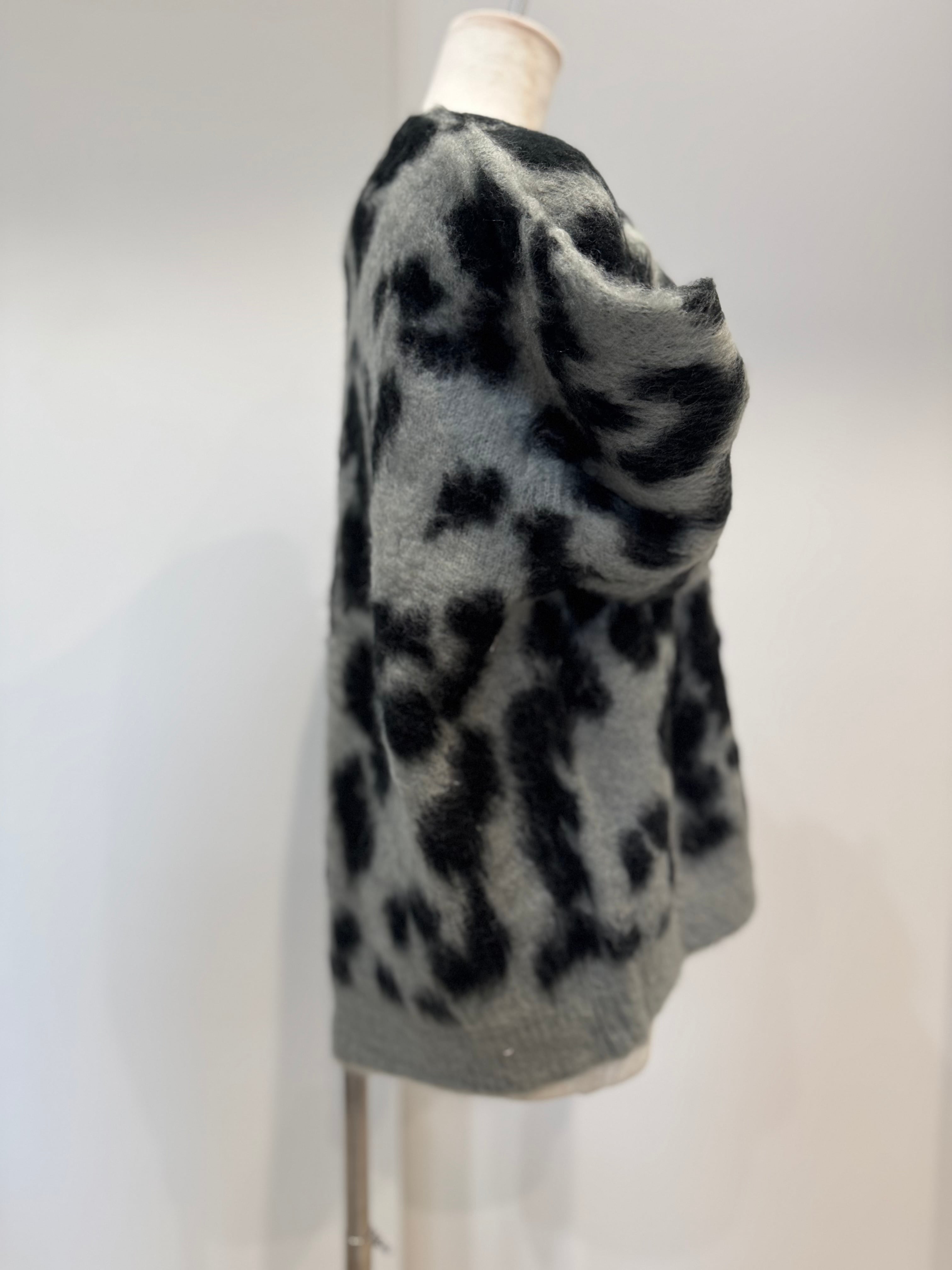 【SELECT】レオパード柄ニットカーディガン