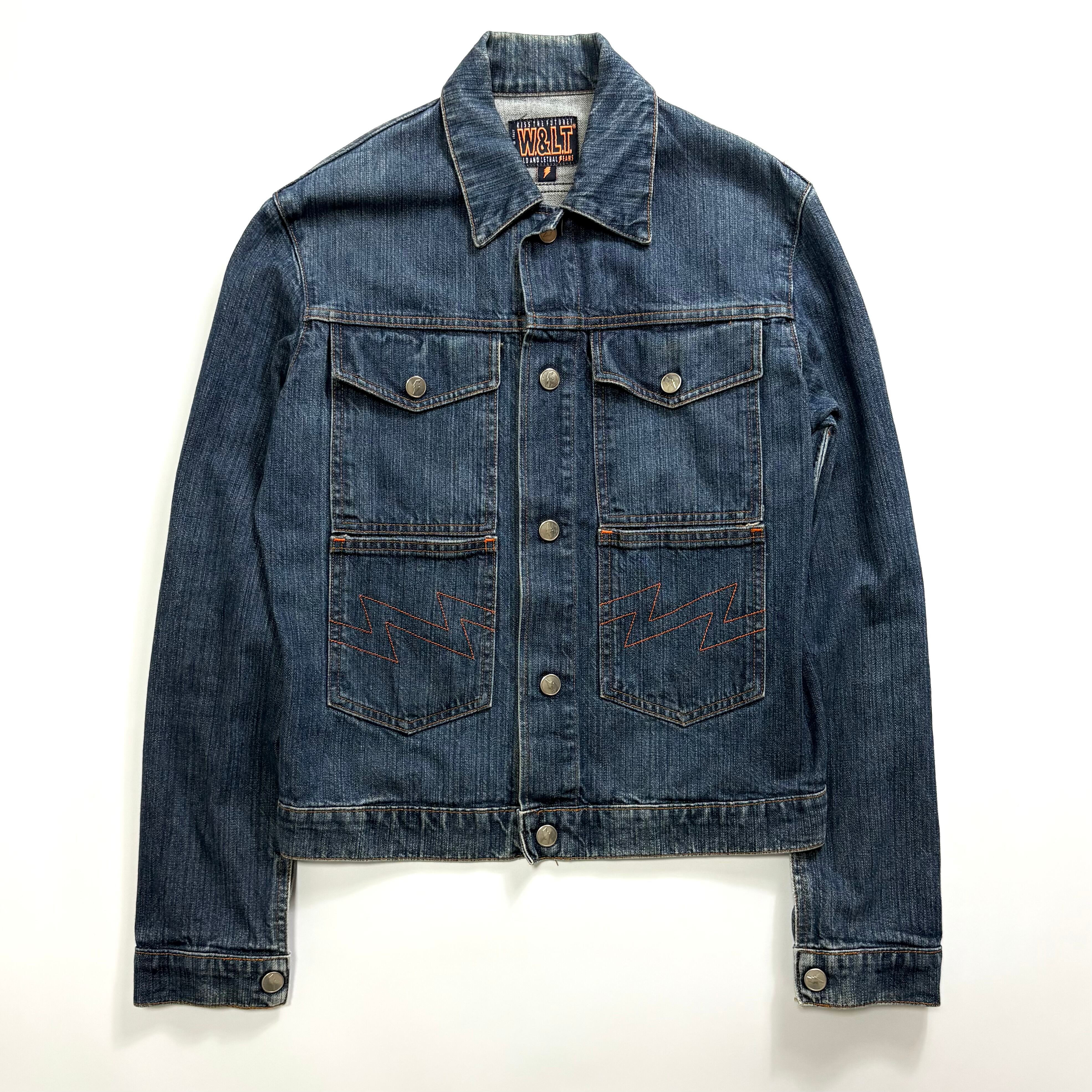 60s U.S.VINTAGE 4Pockets デニム スナップ ジャケット キルティング