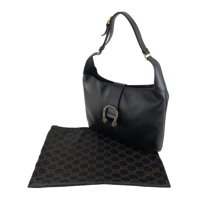 GUCCI グッチ デュオ二ソス ショルダーバッグ ブラック スネーク レザー ホーボーバッグ vintage ヴィンテージ オールド m3bh55