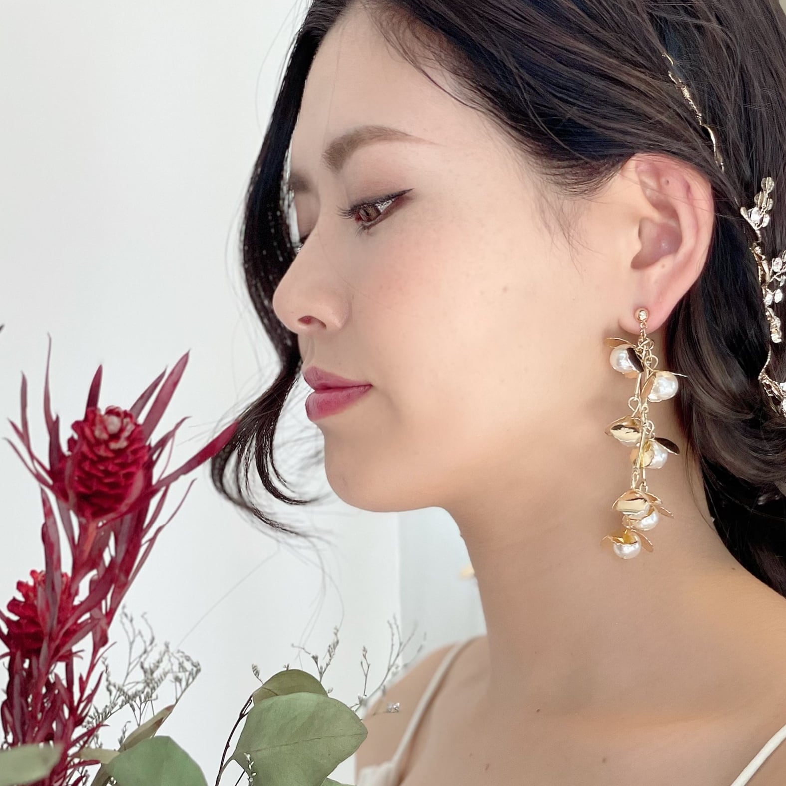 ☆セット ピアス イヤリングネックレスヘッドドレス パール ヘアアクセサリー