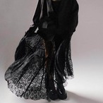 Lace mesh long skirt (ME354)