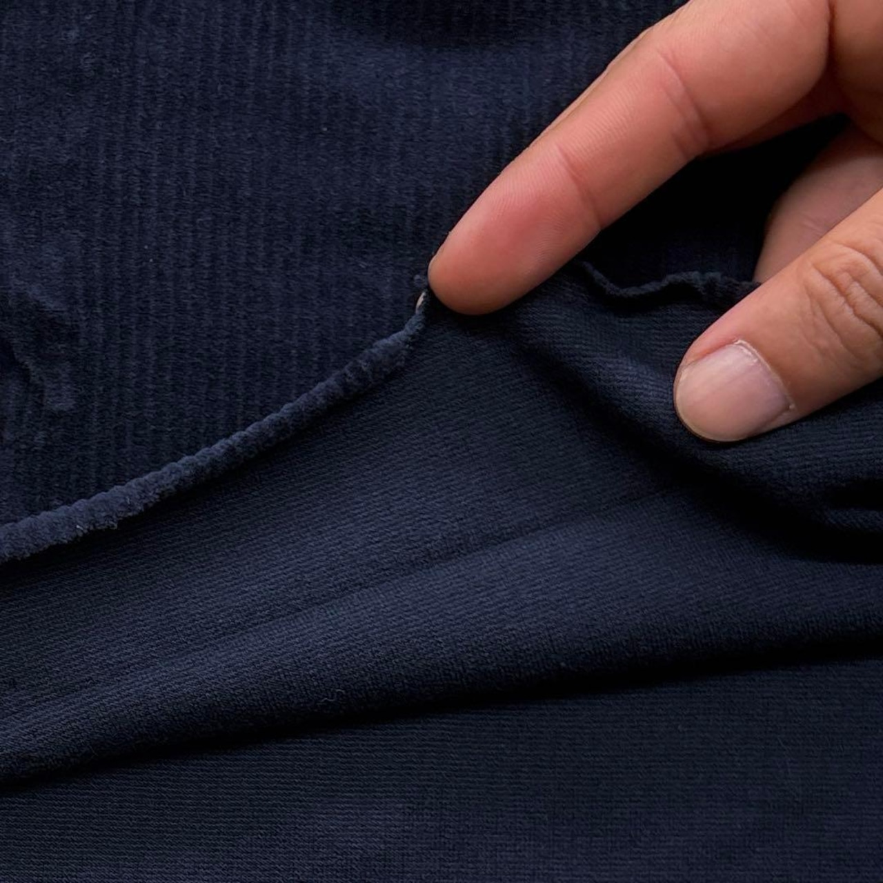 ★TB312◆2m◆訳あり◆コーデュロイニット生地◆ネイビー