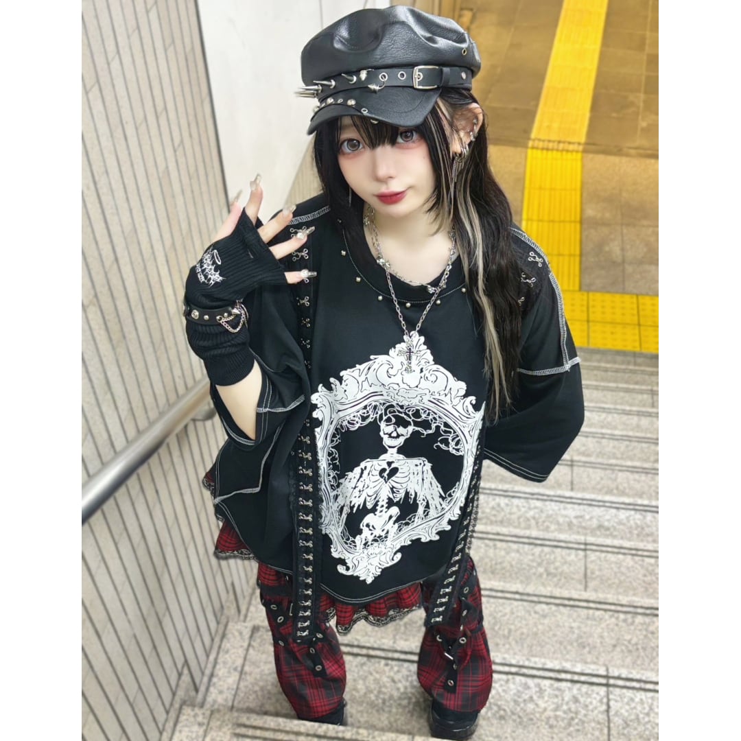 ゴススカル レースホックステッチTシャツ | VOLCAN&APHRODITE 公式通販