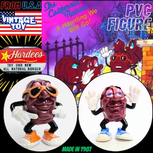 ☆VINTAGE☆【California Raisins(カリフォルニアレーズン)】1987 Hardee's ミールトイ PVC2体SET 〚アメリカン雑貨 アメトイ〛