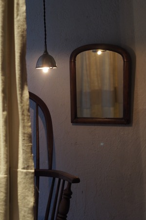 小さな灯り 漏斗のランプ-antique funnel pendant lamp