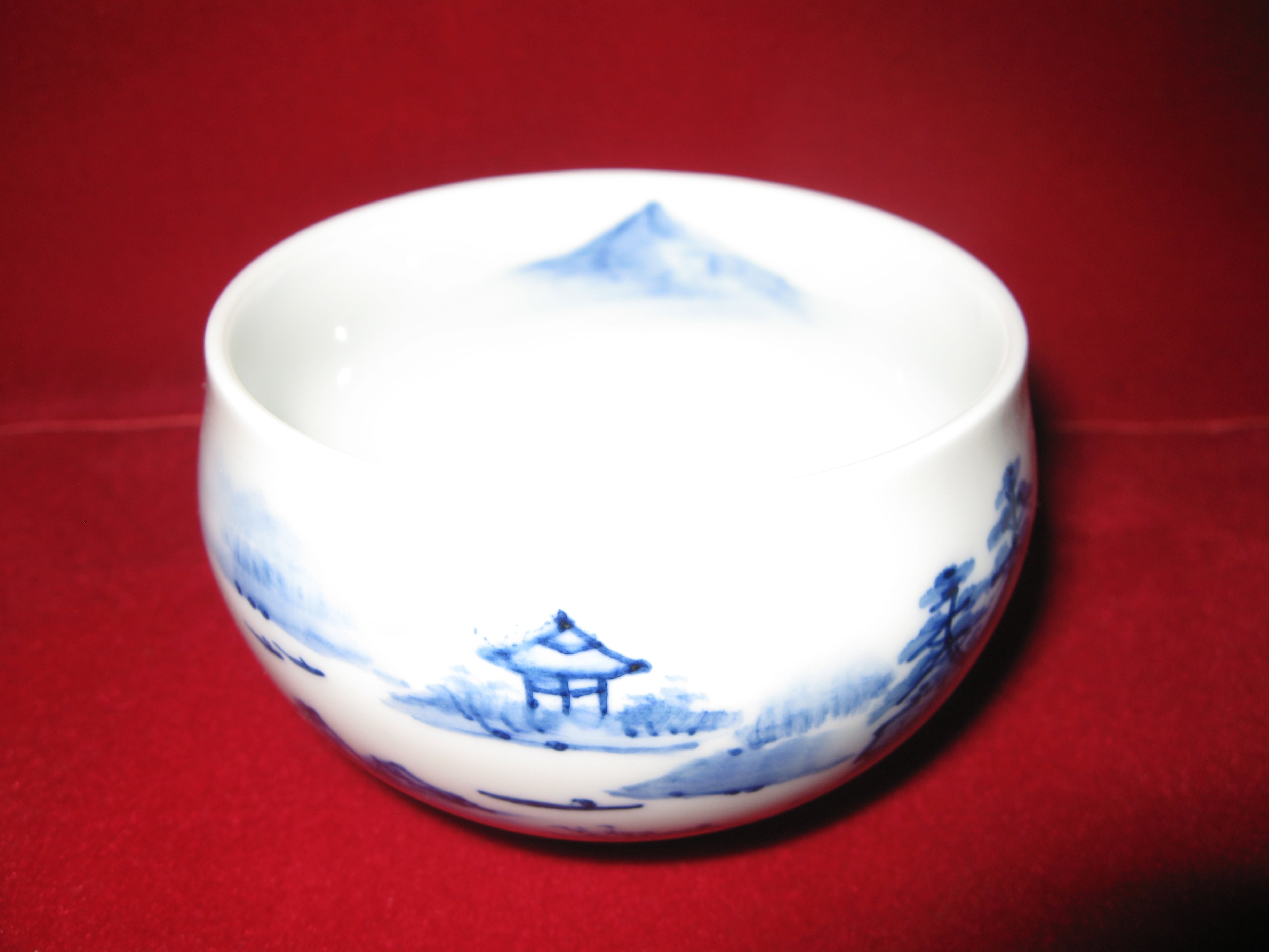 有田焼 山水蓋付き湯呑五個セット | ギャラリー 紫香