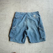 1990s RRL デニムカーゴパンツ ショーツリメイク 三つ星タグ W34