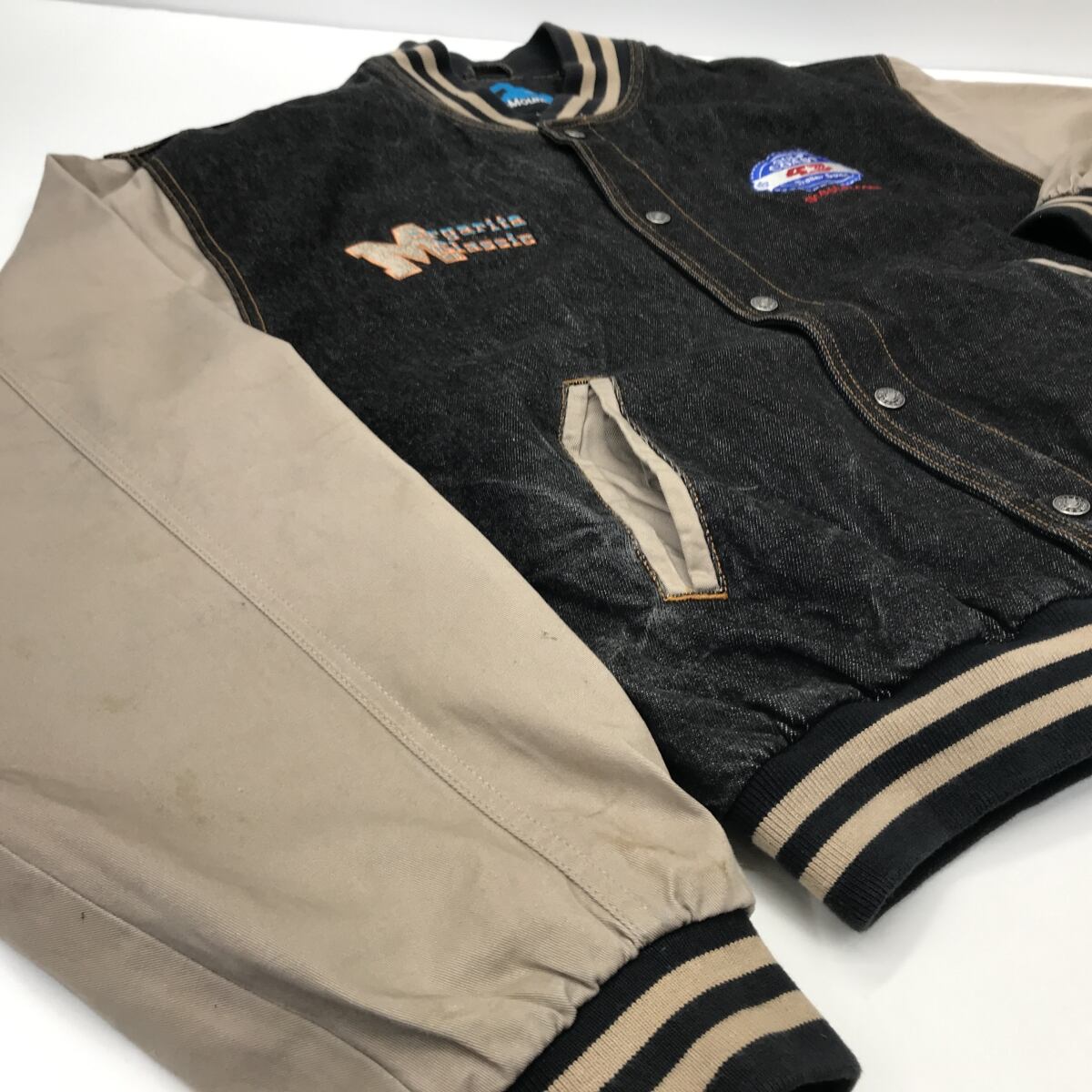 TRIMOUNTAIN トライマウンテン 90年代 袖切替 デニムスタジャン
