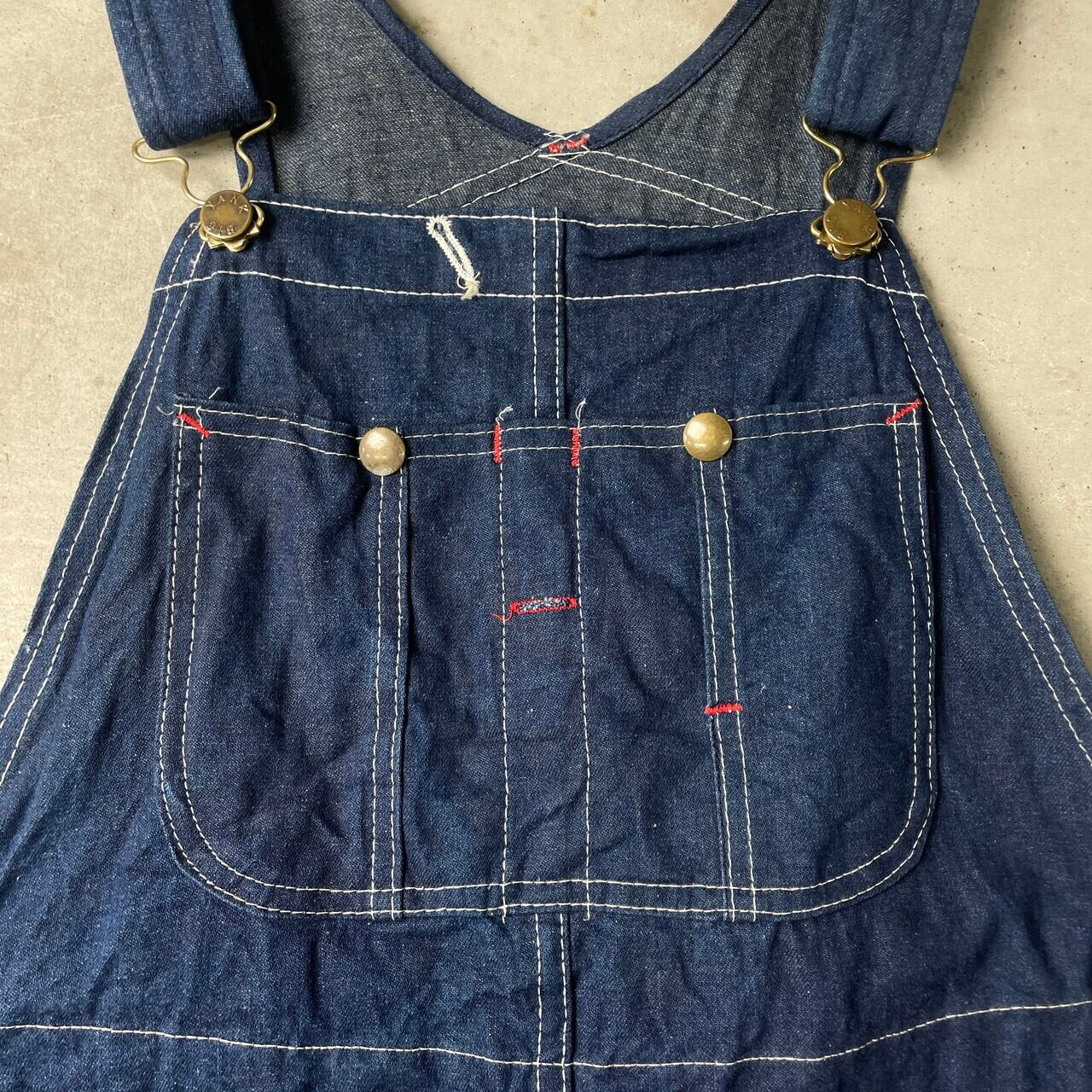 50s〜 HAWK BRAND デニムオーバーオール 雰囲気系 USA 40年代 50年代 オックスハイド ストアブランド デニムオーバーオール