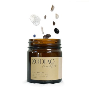 水瓶座 SUN -MEZAME- ZODIAC candles １２星座の守護石キャンドル