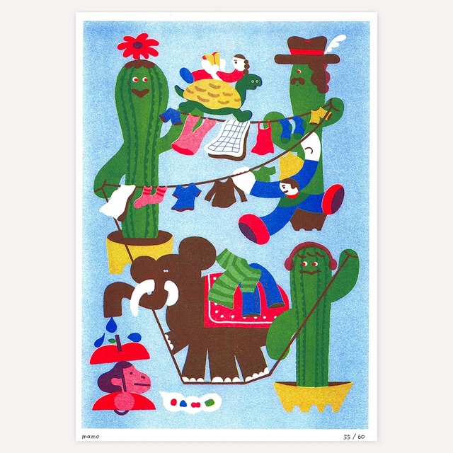 Jumbo Press "Tightrope" Designed by Mamo Kawakami  A3 (297×420mm) Art Print