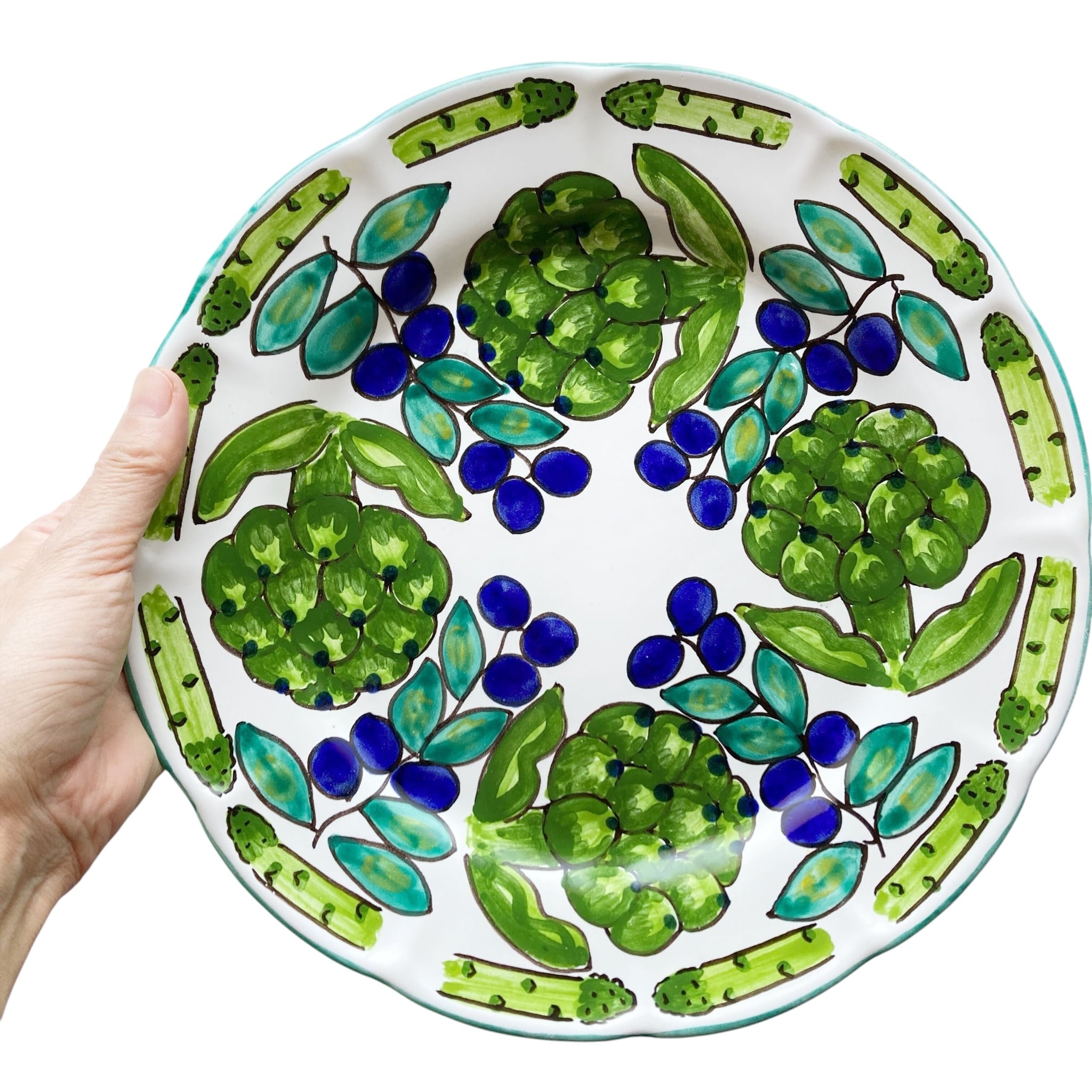 プレート(L) 26cmGEO024 マヨリカ焼き イタリア陶器 アーティチョーク