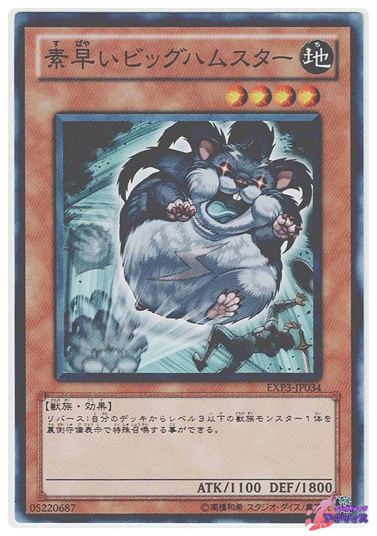 素早いビッグハムスター [ノーマル] [ランクA] [EXP3-JP034] [遊戯王