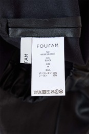 FOURAM - EMBOSS ECO LEATHER PANTS ：Black｜エンボスエコレザー／リラックスストレート／後ろゴムウエスト  ￼