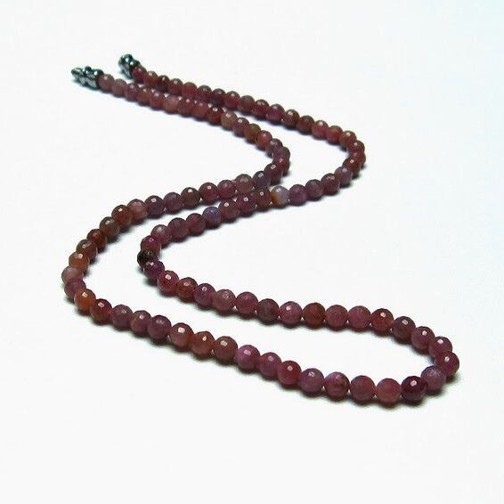 ルビー ネックレス 128面カット [M便 1/5] 113-281