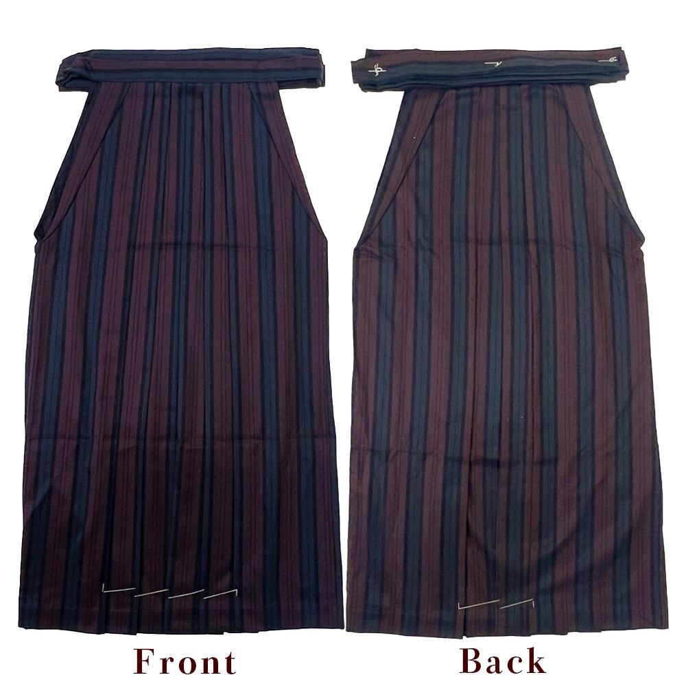 中古 袴 卒業式袴 卒業式着物 エンジ色 袴丈87cm~102cm ウール M/L/LL/3L Yh-01