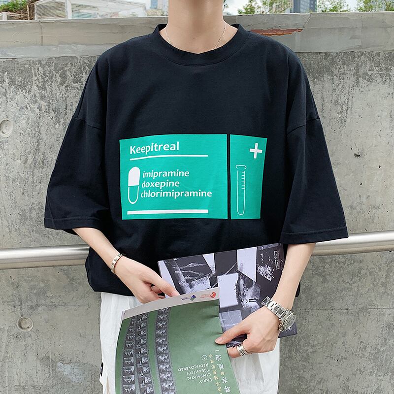 全2色 Tシャツ カットソー プリント カジュアル おしゃれ