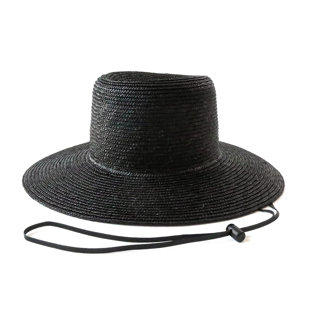 bocodeco｜Straw Wide Brim Hat -Black- | Ma'n'Ma（まんま）| 長く