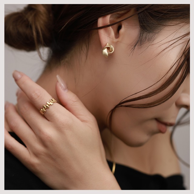 Pierce/Earring -Matte Gold-